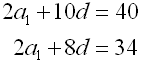 Jak vyeit jednoduchou soustavu rovnic s leny aritmetick posloupnosti