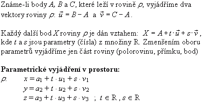 Analytick geometrie – rovina – ukzka