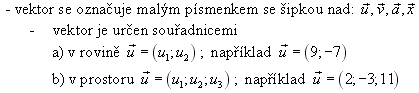 Analytick geometrie – vektory – ukzka