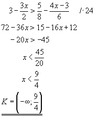 příklad na nerovnice