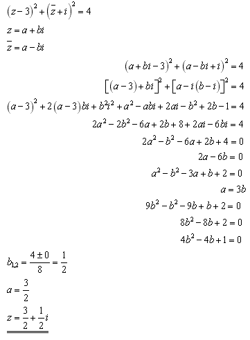 příklad na rovnice s komplexními čísly
