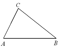 Jak sestrojit kružnici opsanou trojúhelníku ABC – krok 1.
