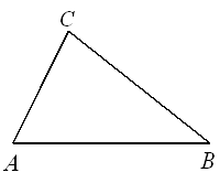 Jak sestrojit krunici vepsanou trojhelnku ABC – krok 1.