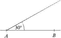 Jak sestrojit obdélník, známe-li délku strany a úhel mezi stranou a úhlopříčkou – krok 2.