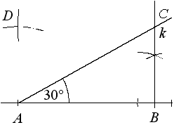 Jak sestrojit obdélník, známe-li délku strany a úhel mezi stranou a úhlopříčkou – krok 3.