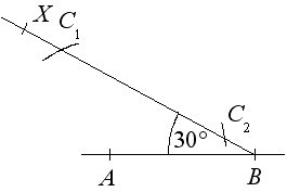 Jak sestrojit trojúhelník, známe-li délku 2 stran a velikost úhlu, který nesvírají – krok 3.