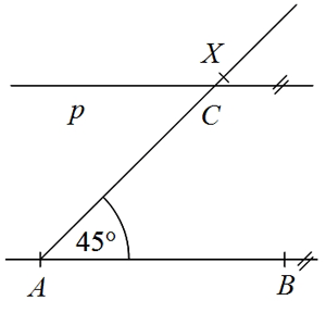 Jak sestrojit trojúhelník, známe-li stranu, výšku ke straně a úhel přilehlý – krok 5.