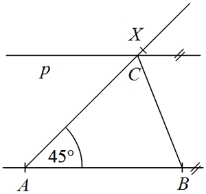 Jak sestrojit trojúhelník, známe-li stranu, výšku ke straně a úhel přilehlý – krok 6.
