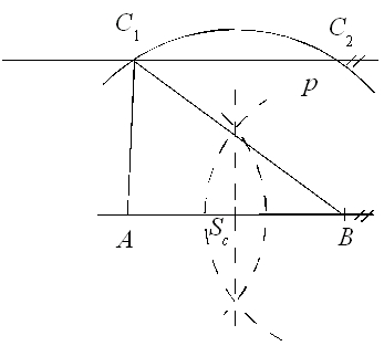 Jak sestrojit trojúhelník, známe-li stranu, výšku k ní kolmou a těžnici vycházející z jejího středu – krok 6.