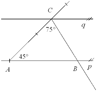 Jak sestrojit trojúhelník, známe-li výšku a dva úhly – krok 6.