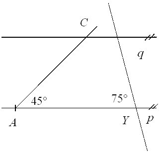 Jak sestrojit trojúhelník, známe-li výšku a dva úhly 2 – krok 5.