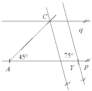 Jak sestrojit trojúhelník, známe-li výšku a dva úhly 2 – krok 6.