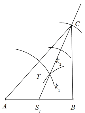 Jak sestrojit trojúhelník, známe-li stranu a 2 těžnice – krok 8.